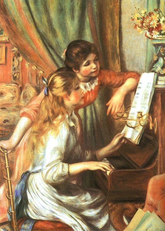 Pierre Renoir Two Girls at the Piano France oil painting art